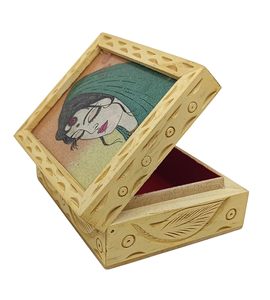 Premium Wooden Jewelry Box Handmade Decorative Jewelry Display Storage <b>Case</b> For Women - Product Image 1
