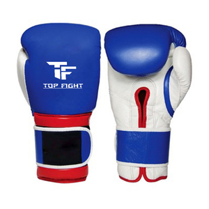 ถุงมือชกมวย MMA สีน้ำเงินขาว โลโก้สั่งทำได้ ทนทาน ประสิทธิภาพดีเยี่ยม พร้อมการป้องกันอย่างดีเยี่ยม ขายส่งถุงมือฝึกซ้อม - Product Image 1