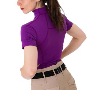 Camiseta Deportiva de Manga Corta para Mujer, Transpirable, de Poliéster y Elastano, con Logotipo Personalizado, para Equitación - Product Image 6