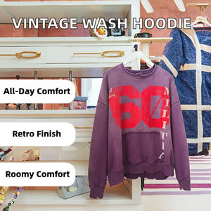 Fabricante de Ropa: Sudadera Corta para Hombre con Lavado Ácido, Diseño Vintage, Estampado DTG, Cuello Redondo, 100% Algodón - Product Image 2