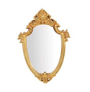 Traditional Round Brass <b>Vanity</b> <b>Mirror</b> with Ornate Metal Frame and Two-Side Design for Decorative Use - Product Image 3