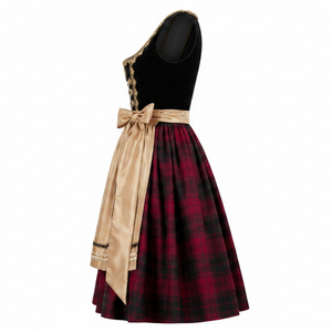 Robe Dirndl Traditionnelle Allemande de Luxe Personnalisée pour l'Oktoberfest, Vente en Gros, Broderie Premium, Velours, Costumes de Serveuse de Bière Bavière - Product Image 3