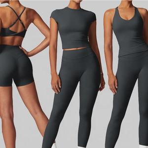 Nuevos Conjuntos de Yoga Sostenibles de Alta Calidad, 2 Piezas, Ropa Deportiva sin Costuras para Mujer, Ropa de Yoga para Entrenamiento - Product Image 6