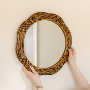 Handmade Rattan Round <b>Mirror</b> Bohemian Wall Decor Natural Weave Frame Crafted <b>Mirror</b> for Home Decor by King <b>Craft</b> Viet - Product Image 3