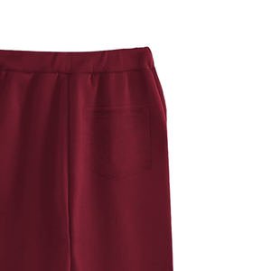 กางเกงวอร์มลำลองแบบ unisex สีพื้น เอวยางยืด มีกระเป๋าข้าง ปิดด้วยเชือกผูก ความยาวระดับข้อเท้า ทรงปกติ ขายส่ง - Product Image 3