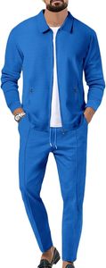 Textured Knit Tracksuit Luxury Casual Co Ord Set Premium <b>Waffle</b> Knit Tracksuit For Men Slim Fit Textured Co Ord Tracksuit Set - Product Image 2