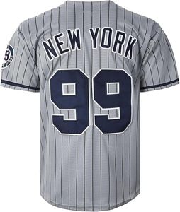 Maillots de baseball cousus à rayures 99 Judge pour hommes, chemises pour fête, cadeau de Noël - Product Image 4