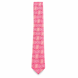 Corbata de Poliéster Jacquard Geométrica Rosa Ecológica de Primera Calidad |   Accesorio Formal para Hombre, Talla Personalizada, para Bodas, Fiestas y Negocios - Product Image 3