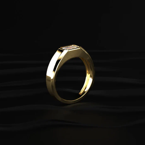 Anillo Solitario de Diamante Cultivado en Laboratorio con Corte Esmeralda para Hombre, Claridad VVS-VS, Certificado IGI, 1.0CT, Chapado en Oro, Joyería Fina, Diseño de Lujo - Product Image 5