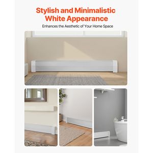 Cache-chauffage électrique standard en acier robuste de 1,5 m de la série Premium – Pièces de rechange pour radiateur domestique - Product Image 3