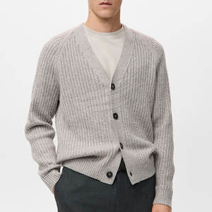 Suéter Cárdigan de Invierno para Hombre de Primera Calidad, Manga Larga, 100% Algodón, Transpirable, Elegante, con Logotipo Frontal - Product Image 2