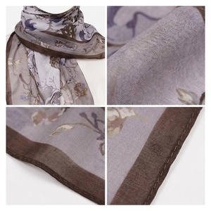 Women's <b>Square</b> <b>Silk</b> <b>Scarf</b> Floral Print Elegant Multi-Functional Fashion Accessory All Seasons - Product Image 4