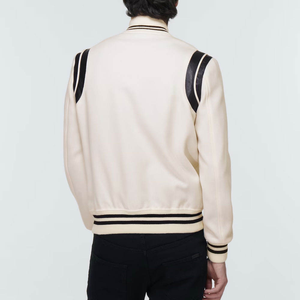 Nouvelle veste de baseball sur mesure de qualité supérieure pour adultes et jeunes, avec logo sur le devant, veste d'hiver en laine/coton à capuche pour hommes - Product Image 3
