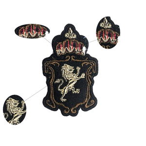High Quality New Arrival Lion Crown Special Embroidery Sew on Patches for Clothing Design Custom Embroidered Logo Patch <b>Badge</b> - Product Image 2