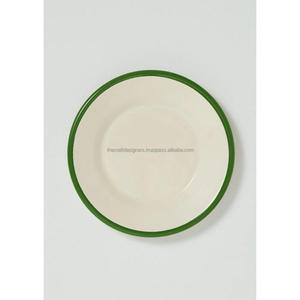 Assiette de présentation en émail de style floral, en métal, pour servir des aliments, des fruits, des biscuits, des collations, assiettes en émail pour la présentation des aliments, sans danger pour le contact alimentaire - Product Image 2