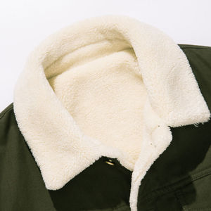 Ranch Style Sherpa <b>Denim</b> <b>Jacket</b> Outdoor Adventure Canvas Look Warm Utility Coat Vintage Country Fashion Wholesale Oem Collection - Product Image 5