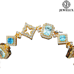 Premium Style Moissanite Tennis <b>Bracelet</b> for Unisex Continuous Sparkle Stones Gold/<b>Silver</b> Plated IGI Certified Wedding Gift - Product Image 4