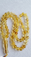 Résine d'ambre jaune Tasbih Misbah Sibha Tespih 99 perles de prière rondes chapelet islamique Tasbeeh pour Zikr Dhikr Namaz