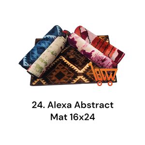 พรมปูพื้น Alexa Abstract Sublimation กันลื่น ขนาด 16x24 นิ้ว ลายทันสมัย ผลิตจาก PVC โพลีเอสเตอร์ และใยมะพร้าว เหมาะสำหรับใช้ในบ้าน โรงแรม ห้องน้ำ - Product Image 2