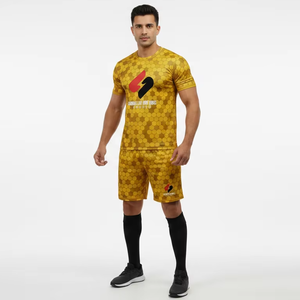 Ensemble T-shirt et short de sport pour homme – Tenue d'entraînement personnalisée, respirante, légère, décontractée pour l'été – Vente en gros - Product Image 3