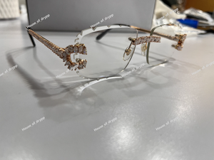 VVS Moissanite Diamond <b>Rimless</b> Photochromic <b>Sunglasses</b> 925 Sterling Silver Lightweight Hip Hop Luxury Statement - Product Image 2