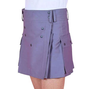 Mini Kilt Escocés Hecho a Mano para Mujer / Falda Tradicional de Algodón para Festivales con Bolsillos Cargo OEM ODM - Product Image 2