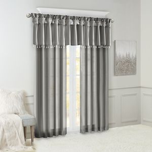 Mantovana leggera in finta seta con perline carboncino 50x26 "per tende e decorazioni per finestre - Product Image 4