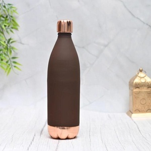Bouteille d'eau en cuivre à motif oriental, portable, pour usage au bureau, couvercles inclus - Product Image 4