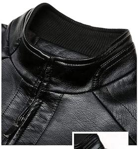 Veste Slim Fit personnalisée pour hommes, vêtements en cuir chauds et originaux de qualité supérieure avec col montant 100% - Product Image 3