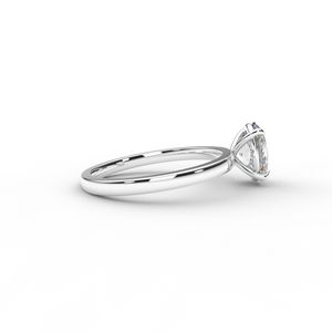 Anillo de Lujo para Mujer en Plata de Ley 925 con Diamante Ovalado Blanco Cultivado en Laboratorio y Certificado IGI - Product Image 4