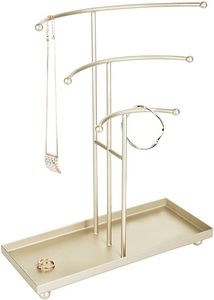 ชั้นวางของ, ที่เก็บเครื่องประดับ, ของขวัญสำหรับจัดระเบียบเครื่องประดับ, ที่เก็บเครื่องประดับดีไซน์หรูหรา, แท่นวางเครื่องประดับเคลือบทอง, ชั้นโชว์เครื่องประดับสำหรับร้านค้า - Product Image 2