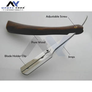 Rasoir à lame droite de haute qualité pour hommes avec manche en bois, rasoirs manuels de barbier de haute qualité pour le visage et le corps - Product Image 4