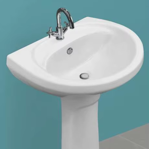 <b>WASH</b> BASIN WITH PADESTAL 850X425X575mm SIZE DIFFERENT SIZE REPOSE <b>SET</b> - Product Image 1