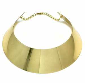 Magnifique collier en cuivre et laiton plaqué or 1K, design moderne sculpté, fait main, respectueux de l'environnement, haute qualité, finition lisse - Product Image 4