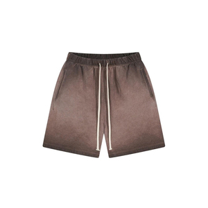 Men's Green Cotton Bermuda Shorts Elastic Waist Drawstring Casual Solid Color Summer Wear - Product Image 5