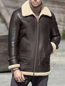 Veste en cuir avec poignets en fourrure, design personnalisé, qualité supérieure pour hommes, broderie chenille, streetwear, imperméable, coupe-vent - Product Image 6