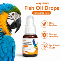 Gouttes d'huile de poisson Waylemo pour tortues et lézards, santé de la peau des reptiles, soutien articulaire, stimulant immunitaire, complément alimentaire 30 ml