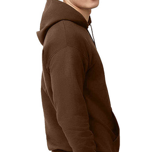 <b>Men's</b> Hooded Sweatshirt Solid Color Fleece Casual Autumn <b>Pullover</b> With Pocket Regular Fit - Product Image 2
