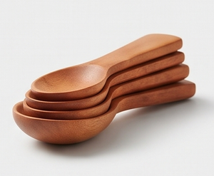 Ensemble de cuillères à mesurer en bois de qualité supérieure, outils de mesure écologiques pour la cuisine et la pâtisserie - Product Image 4