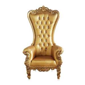 Nueva silla tipo trono de madera con respaldo alto, hecha con madera de primera calidad. - Product Image 1