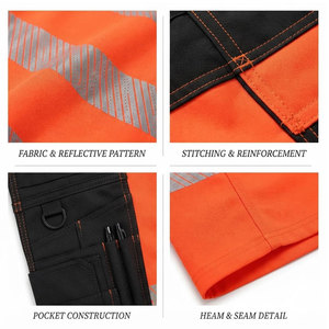 Pantalones Cortos de Seguridad de Alta Visibilidad para Hombre, de Algodón, con Cintas Reflectantes, para Trabajo al Aire Libre y Construcción - Product Image 6