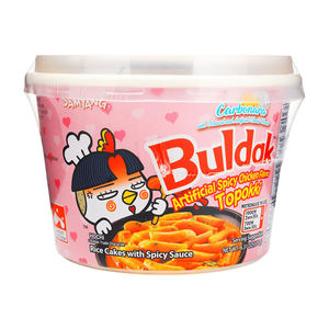 Pastel de Arroz Coreano Cremoso y Picante de Primera Calidad, Producto de Moda, Samyang Buldak Carbonara, Sabor a Pollo Picante, Topokki 179g - Product Image 2