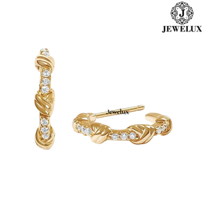 Premium Quality Jewelux Natural VVS Diamond <b>Stud</b> Earrings 925 Sterling <b>Silver</b> Rhodium Plated IGI Certified Trendy Earrings - Product Image 5