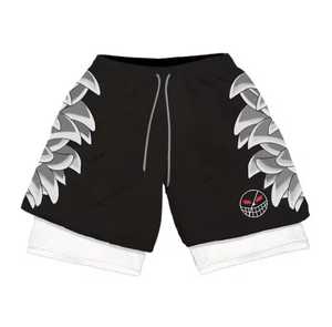 Shorts de Playa para Hombre con Diseño Sólido y Logotipo Red Eye, Cintura Media, Estilo Casual, Transpirables, Ecológicos, con Bolsillos de Algodón - Product Image 1