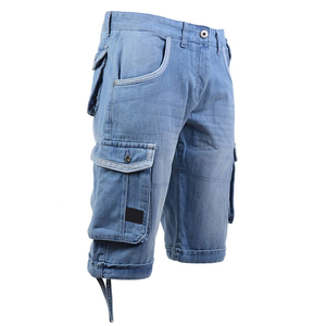 Shorts en jean streetwear de style nouveau, shorts en jean décontractés personnalisés, 100% coton, lavage intensif, vintage, service OEM, séchage rapide et écologique - Product Image 1