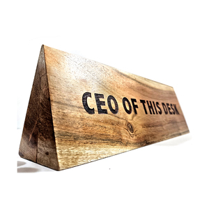 Customized Solid Wood Desk <b>Name</b> <b>Plate</b> with Executive Office Identification and Premium Craftsmanship - Product Image 2
