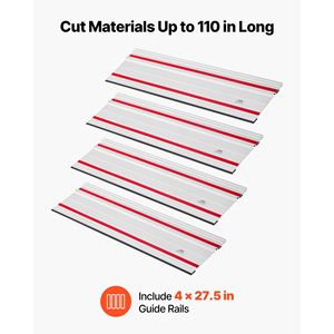 Kit Sega a Binario con Gamma di Taglio di 110 Pollici, 4 Guide Lineari in Alluminio Estruso da 27,5 Pollici e 3 Connettori Compatibili - Product Image 3