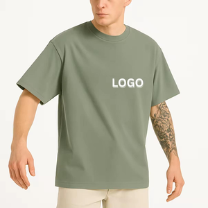 Fabricant de vêtements coupés et cousus, faible MOQ, T-shirt vierge personnalisé pour homme, coupe carrée, 280 g/m², 100 % coton, grammage lourd - Product Image 5