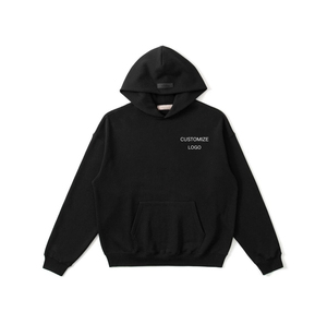 เสื้อฮู้ดผู้ชายสีเบอร์กันดี ทรงปกติ ผ้าฟลีซ สวมใส่สบายๆ สำหรับฤดูใบไม้ร่วง มีกระเป๋า ดีไซน์แขนปกติ ผ้าถักเนื้อแน่น ผ้าฝ้าย 100% - Product Image 2