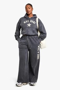 <b>Women</b> Winter Lace Loose Fit Joggers Wide Leg Sweatpants Mid Waist Elastic Waist Casual <b>Lounge</b> Pants - Product Image 5